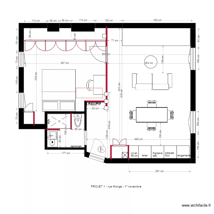  monge projet 1 novembre. Plan de 
