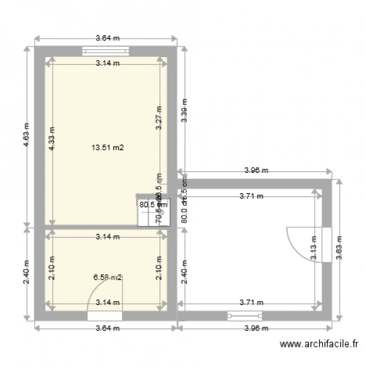 appart du bas avant modif. Plan de 0 pièce et 0 m2