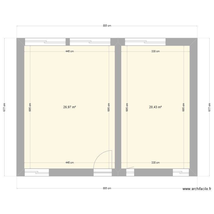 extension dalle 2 placo extérieur. Plan de 0 pièce et 0 m2