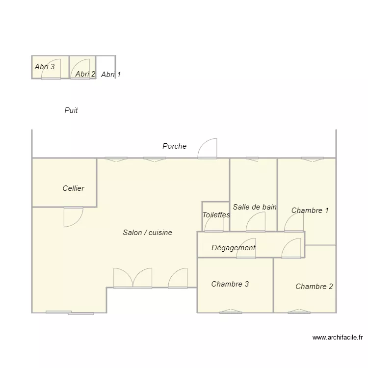 Croquis GRILLET. Plan de 