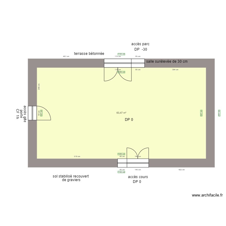 SALLE DE REUNION AVANT AMENAGEMENTS. Plan de 0 pièce et 0 m2
