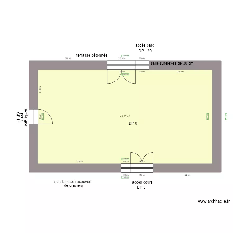 SALLE DE REUNION AVANT AMENAGEMENTS. Plan de SALLE DE REUNION AVANT AMENAGEMENTS. Plan de