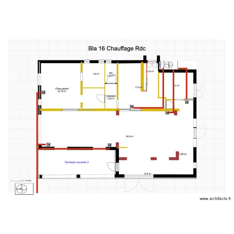 Chauffage Rdc. Plan de 0 pièce et 0 m2