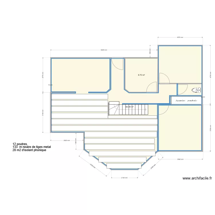 isolation sejour. Plan de 