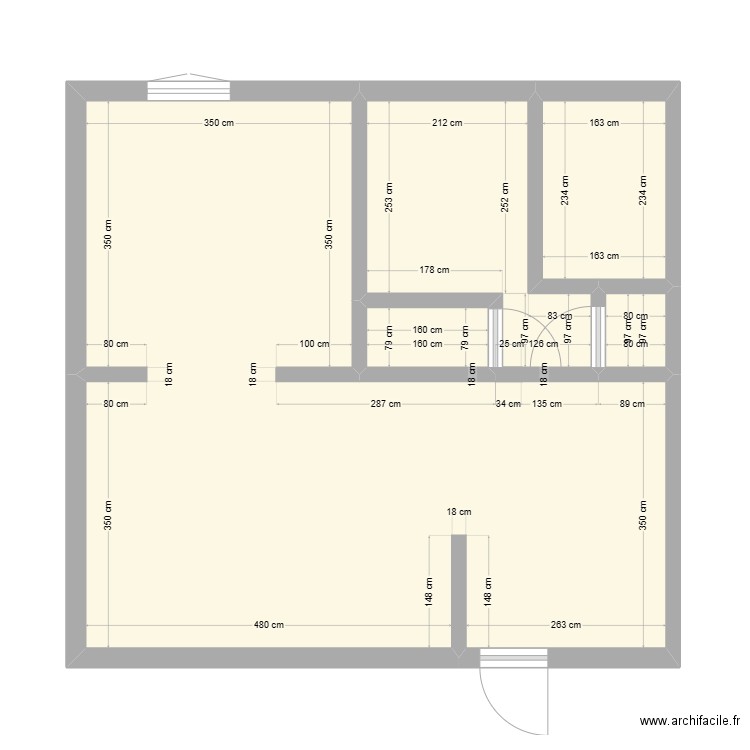 Carnetin. Plan de 5 pièces et 51 m2