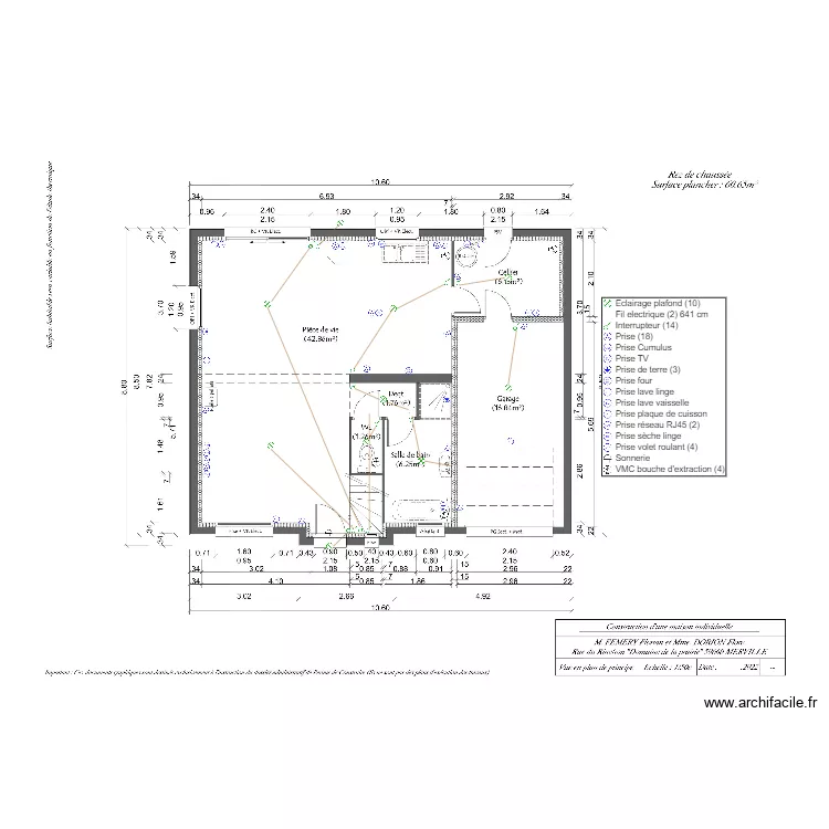 FEMERY DORION RDC. Plan de 