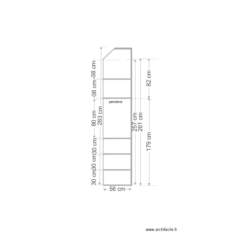 placard chambre louise gauche férmé  v2. Plan de 0 pièce et 0 m2