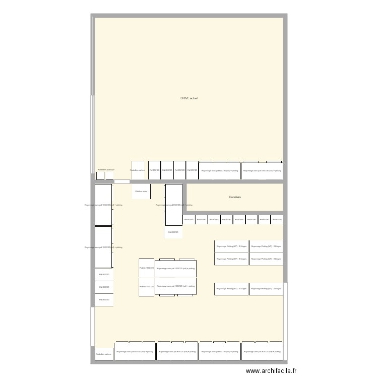 Projet. Plan de 3 pièces et 257 m2