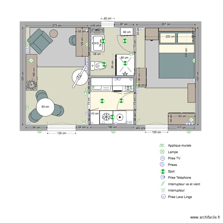 M Ensenat - with her furniture. Plan de 0 pièce et 0 m2