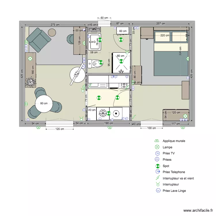 M Ensenat - with her furniture. Plan de 