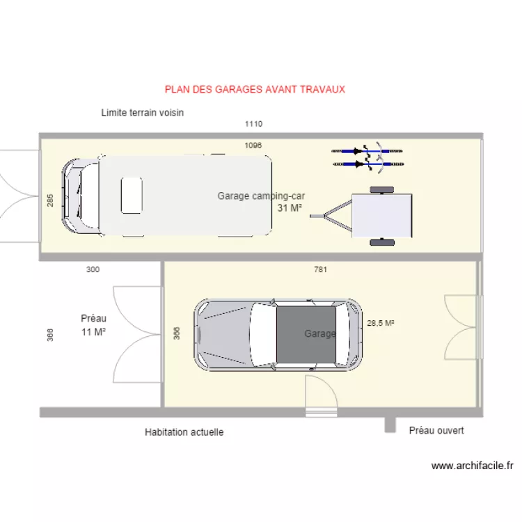 Plan garages avant V2. Plan de Plan garages avant V2. Plan de