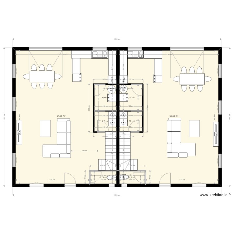 maison Quissac. Plan de 8 pièces et 137 m2