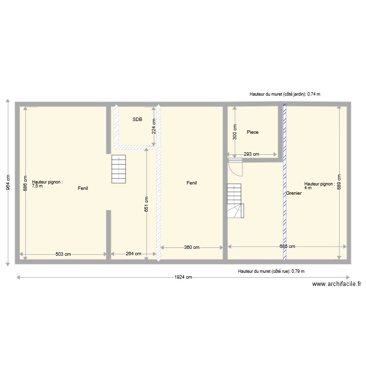 Plan pour toiturier. Plan de 0 pièce et 0 m2