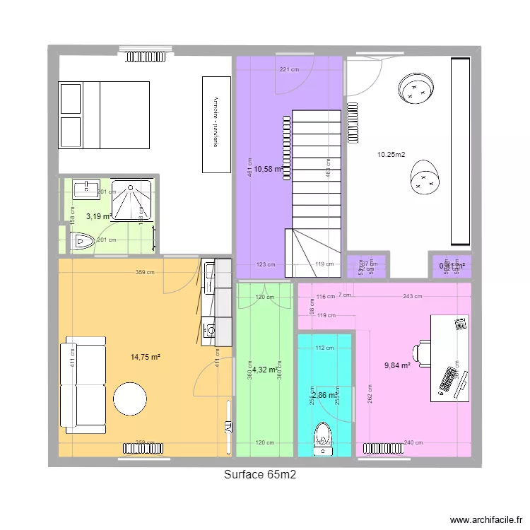 Dubessey rdc plombier. Plan de 
