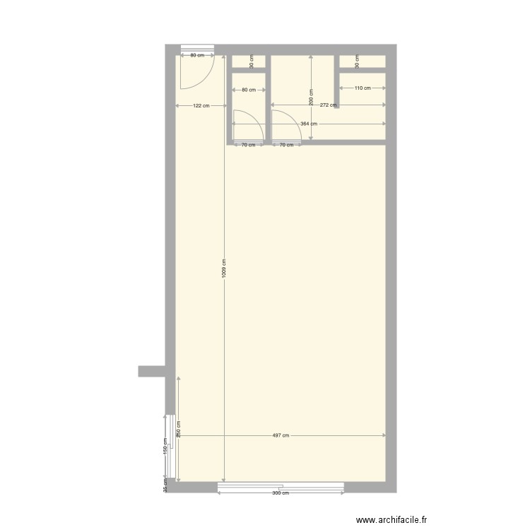 Chambre F façade Etage 1 2 3. Plan de 0 pièce et 0 m2