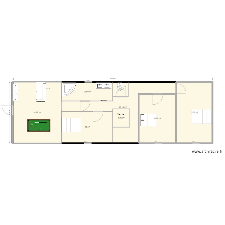 flo. Plan de 8 pièces et 75 m2