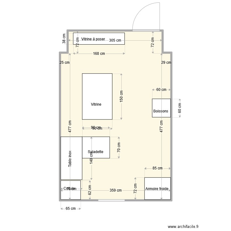 OH MY FISH. Plan de 1 pièce et 19 m2