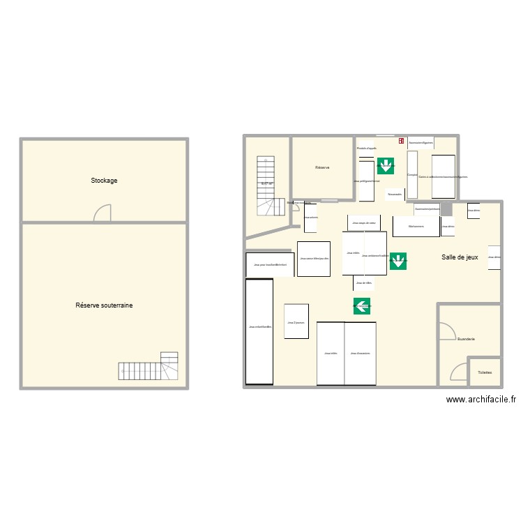 Plan La Caverne du Gobelin. Plan de 7 pièces et 224 m2