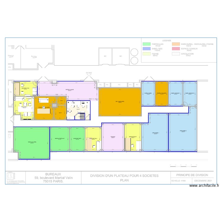 VALIN V9. Plan de 22 pièces et 397 m2