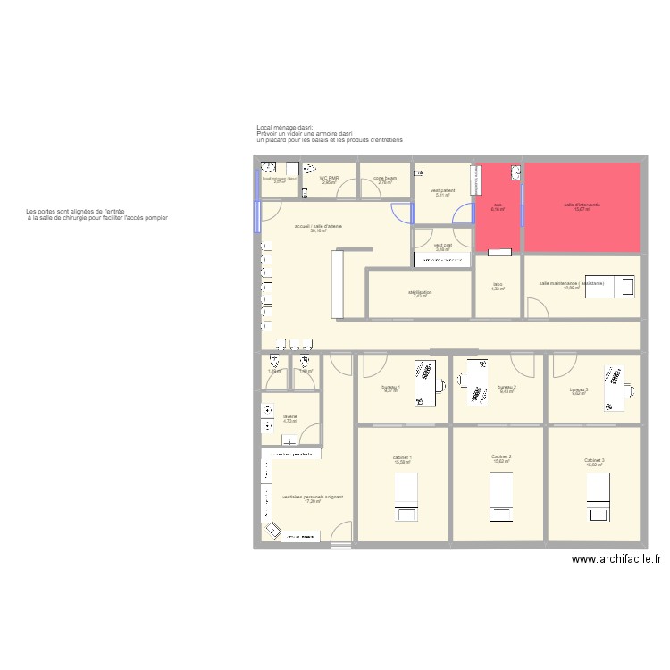 tina solution 4 fauteuils. Plan de 21 pièces et 201 m2