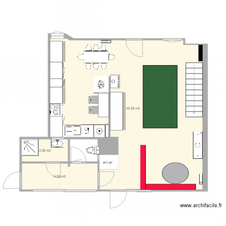 rez de chaussee chevillon2. Plan de 0 pièce et 0 m2