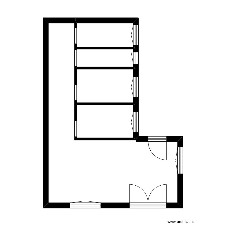 TEIXEIRA. Plan de 5 pièces et 41 m2