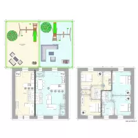 immeuble bains avec jardins