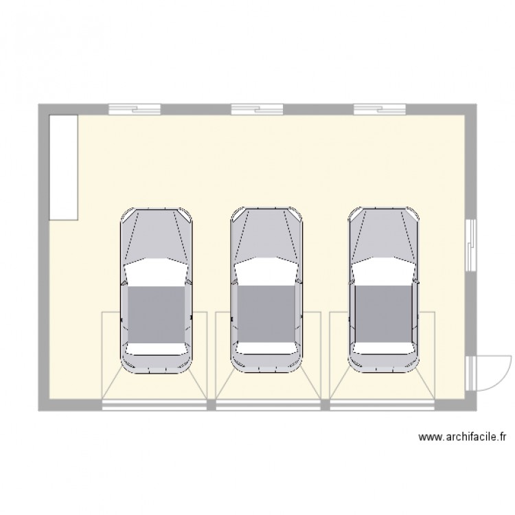 plan garage atelier 3 véhicules. Plan de 0 pièce et 0 m2