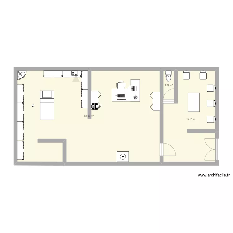 Cabinet m&eacute;dical. Plan de 