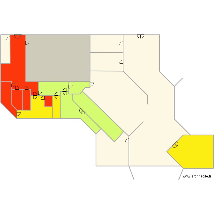 rc1. Plan de 18 pièces et 2128 m2