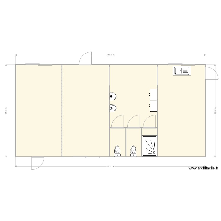 liebert. Plan de 7 pièces et 71 m2