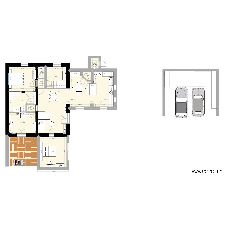 Maison après travaux Noves 2 Jess. Plan de 11 pièces et 110 m2