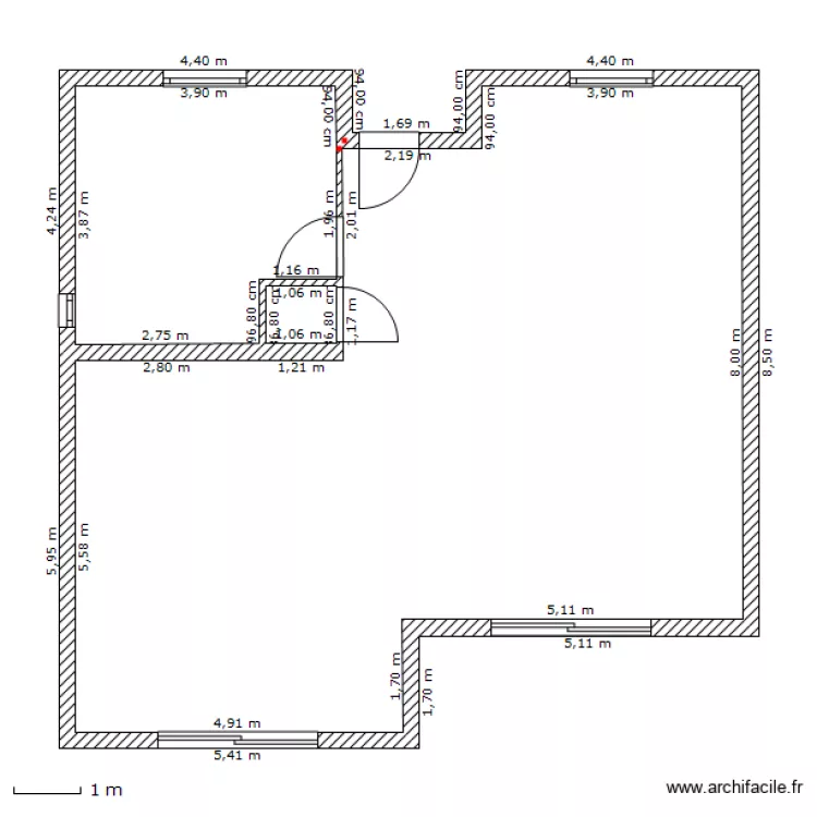 salon agrandi. Plan de salon agrandi. Plan de