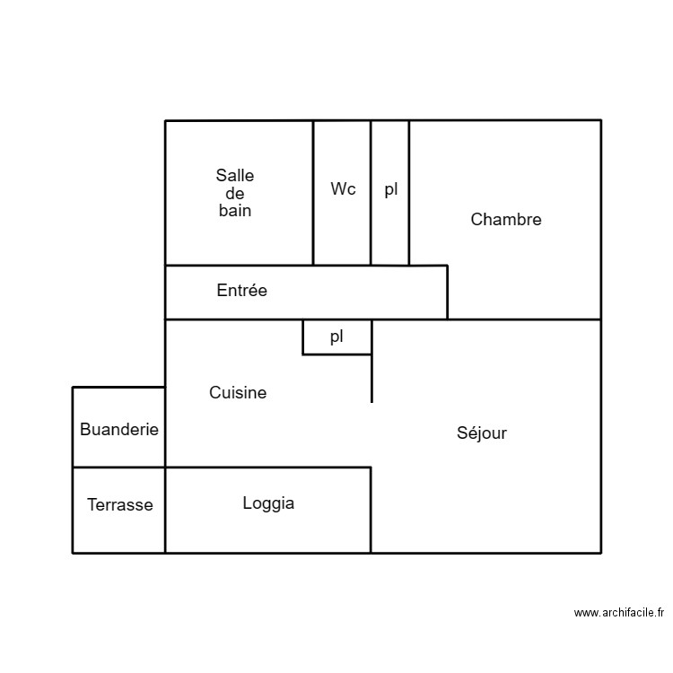 QUIMPER STEPHAN. Plan de 6 pièces et 34 m2