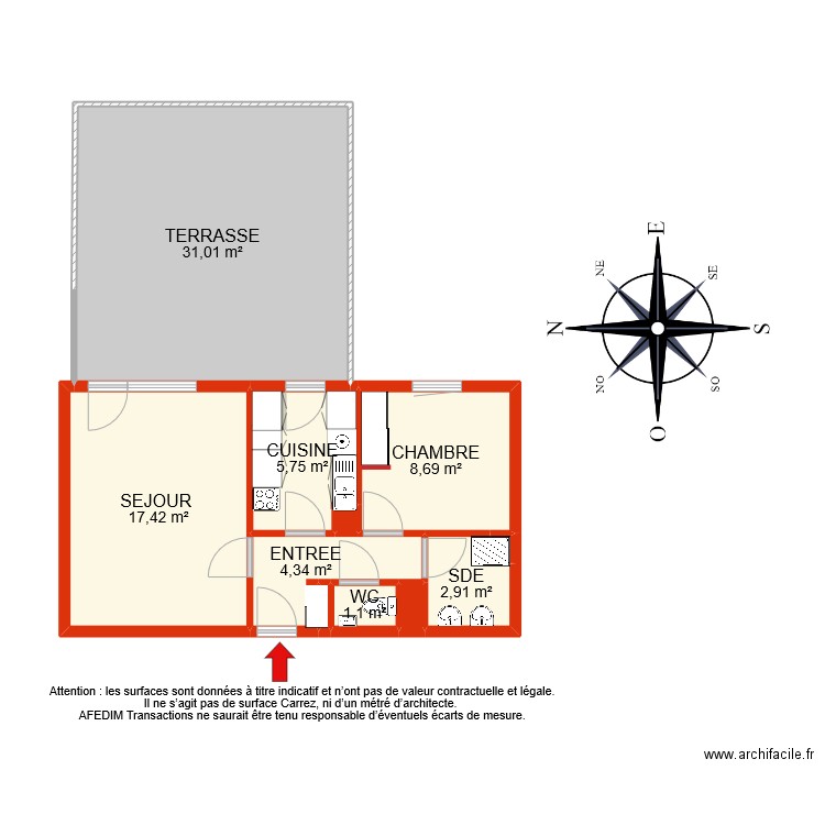 BI 10854. Plan de 11 pièces et 72 m2