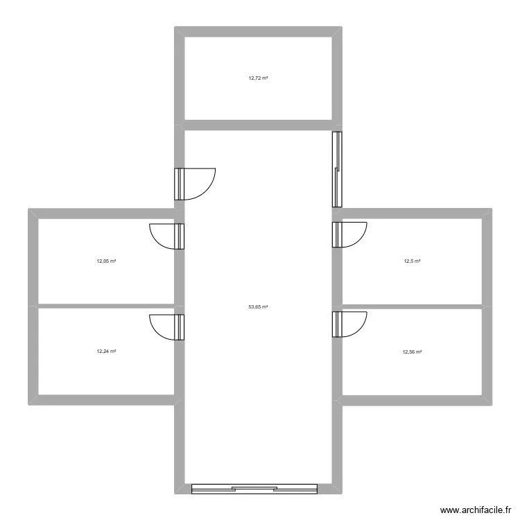 maison rectangulaire. Plan de 