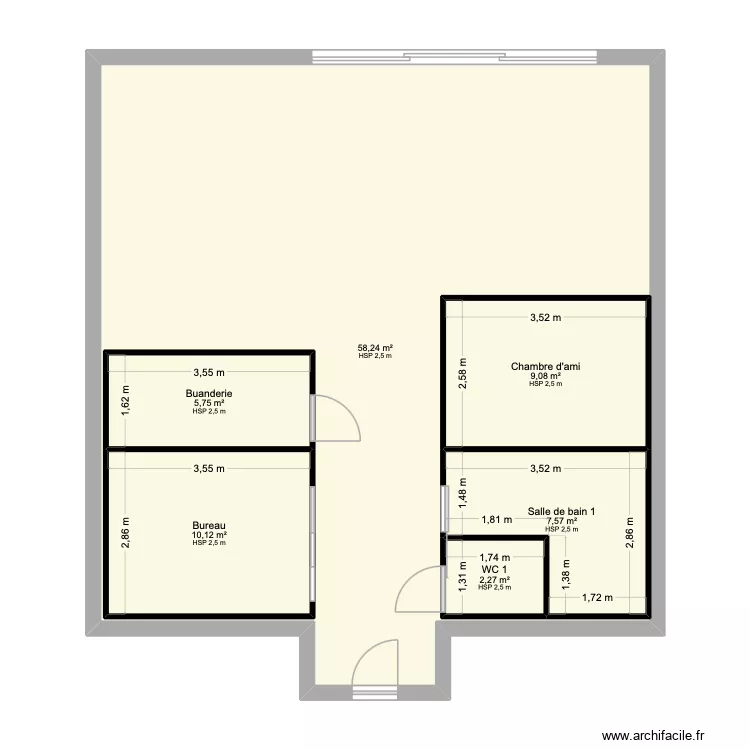 Maison Seb et caro. Plan de 6  et 131 m²