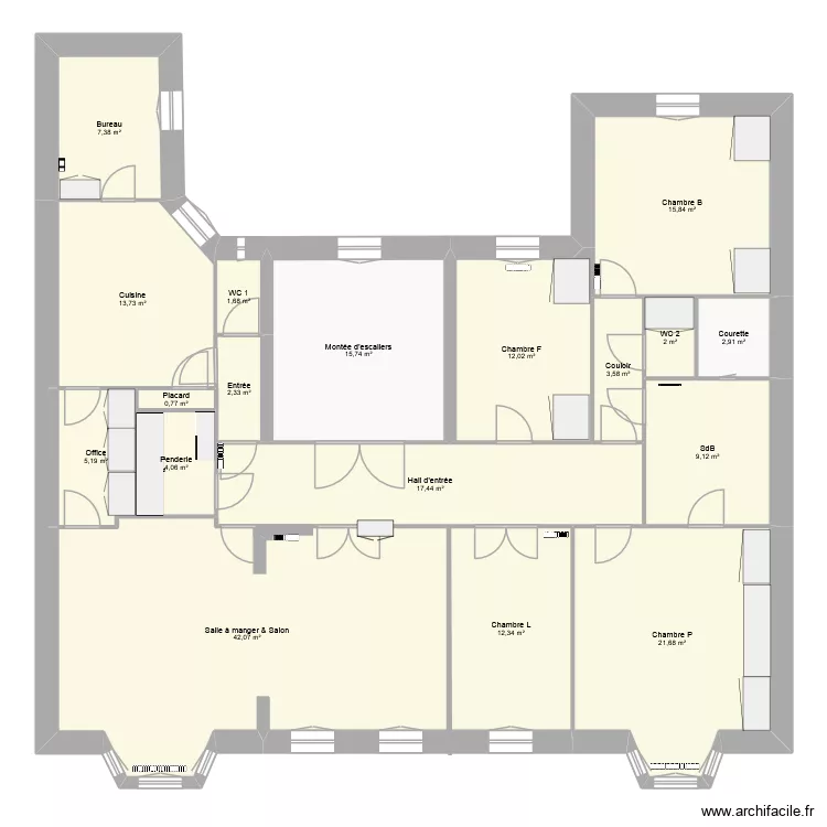 Appartement WR 5. Plan de 18 et 190 m² Appartement WR 5. Plan de 18 et 190 m²