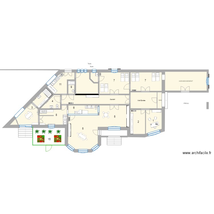 CRECHE PLAN BATISSE C AGRANDISSEMENT DORTOIR . Plan de 0 pièce et 0 m2