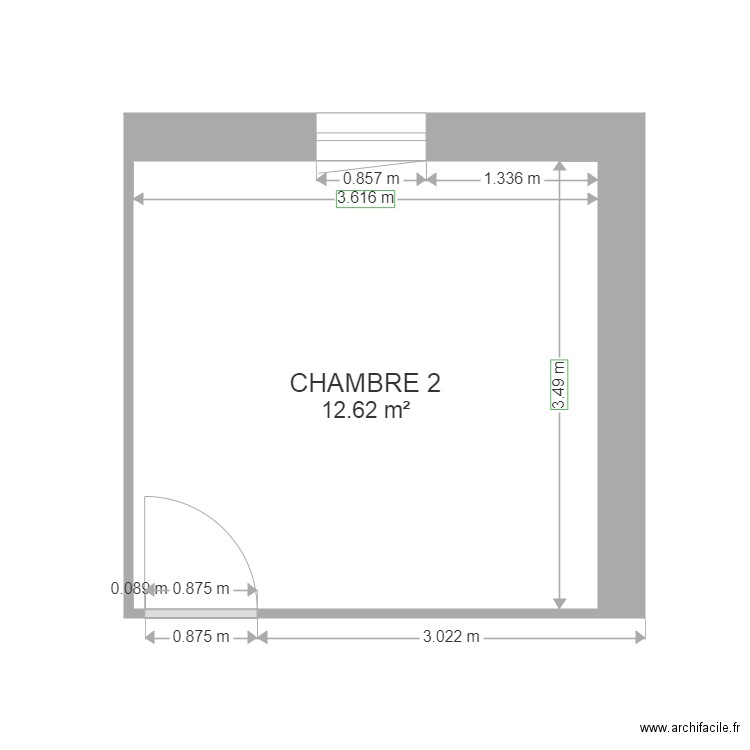 CHAMBRE 2. Plan de 0 pièce et 0 m2