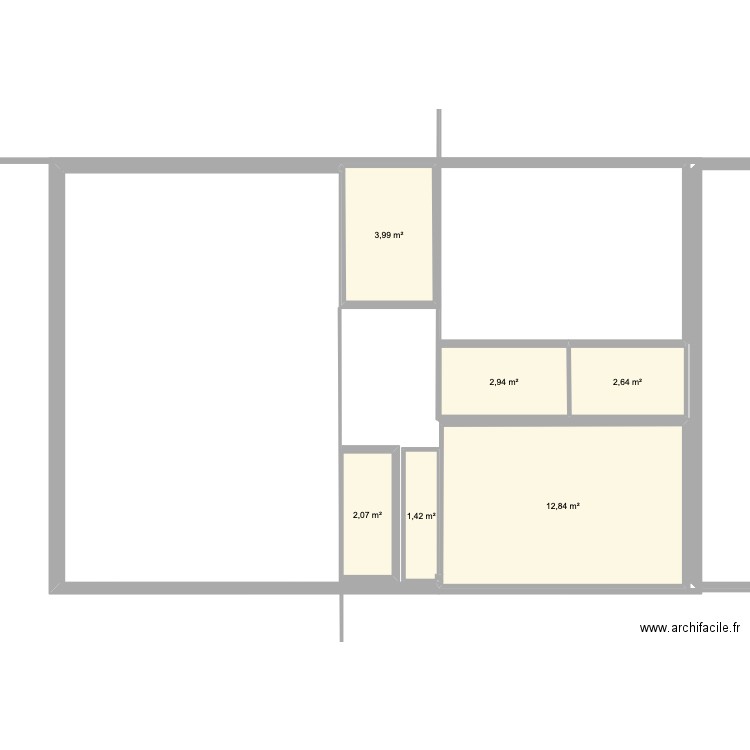 PLAN MAISON. Plan de 6 pièces et 26 m2