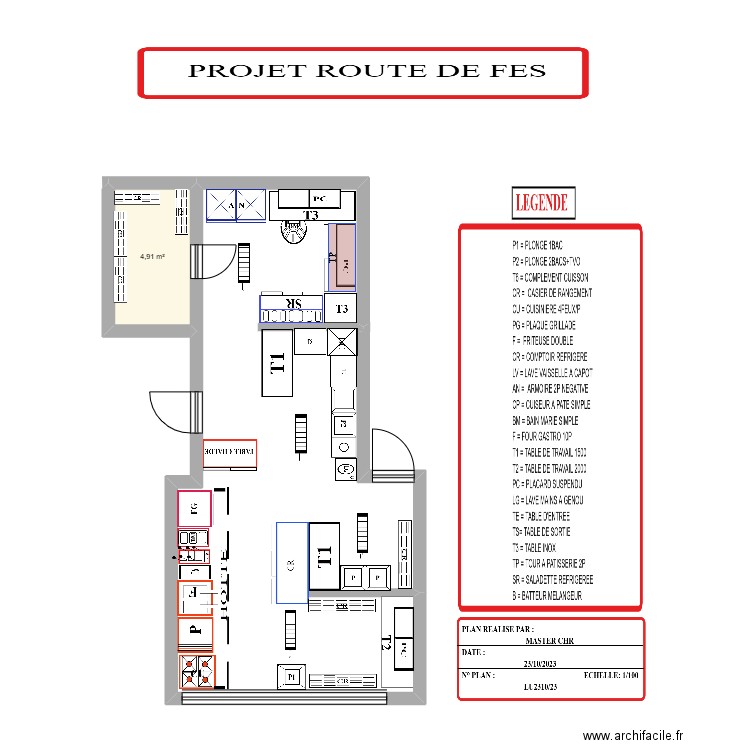 PLAN MR.AZIZ RTE DE FES 1. Plan de 1 pièce et 5 m2