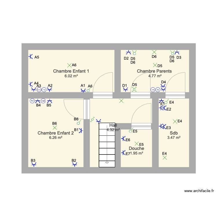 Parolisi Etage . Plan de 0 pièce et 0 m2