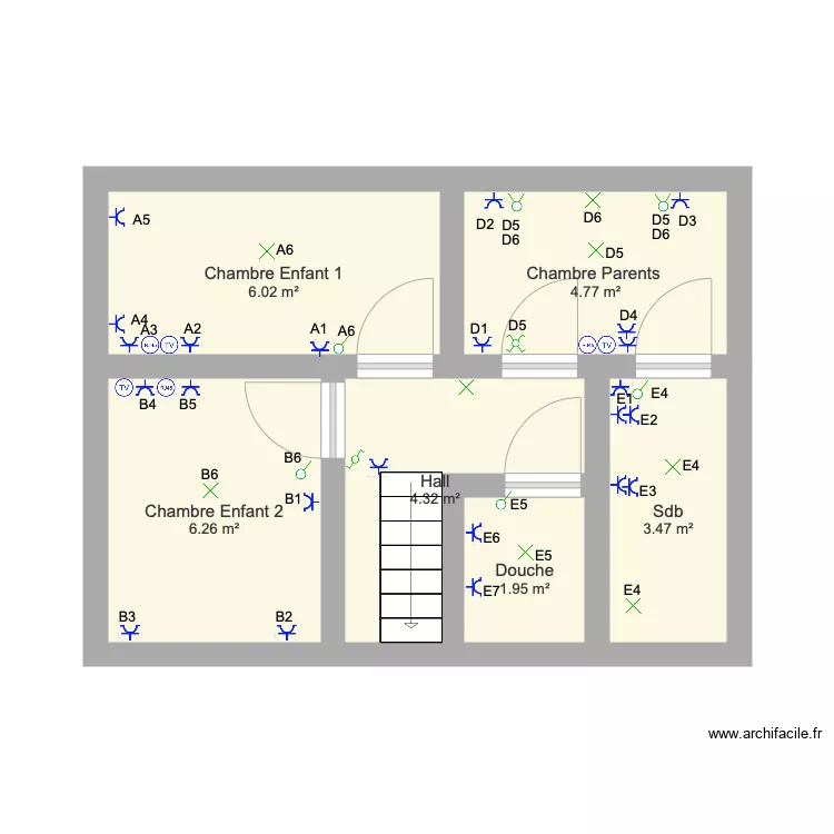 Parolisi Etage . Plan de 