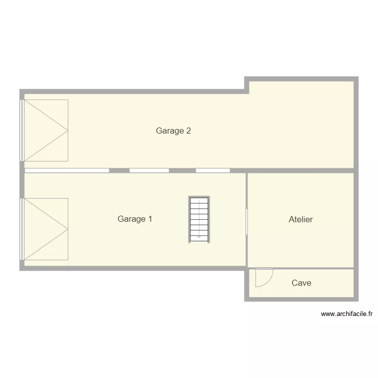 sarg&eacute; sous sol. Plan de 