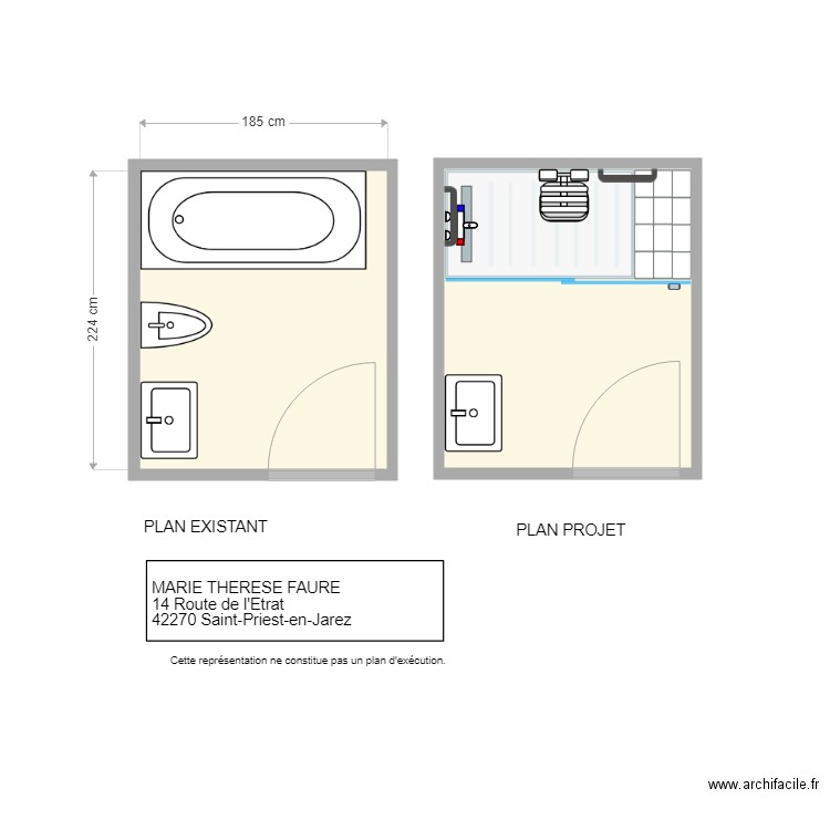 FAURE MARIE THERESE. Plan de 0 pièce et 0 m2