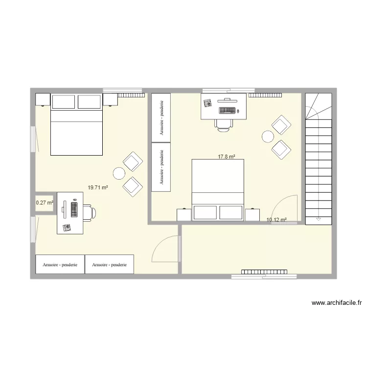 plan R1 maison test am&eacute;nagement. Plan de 