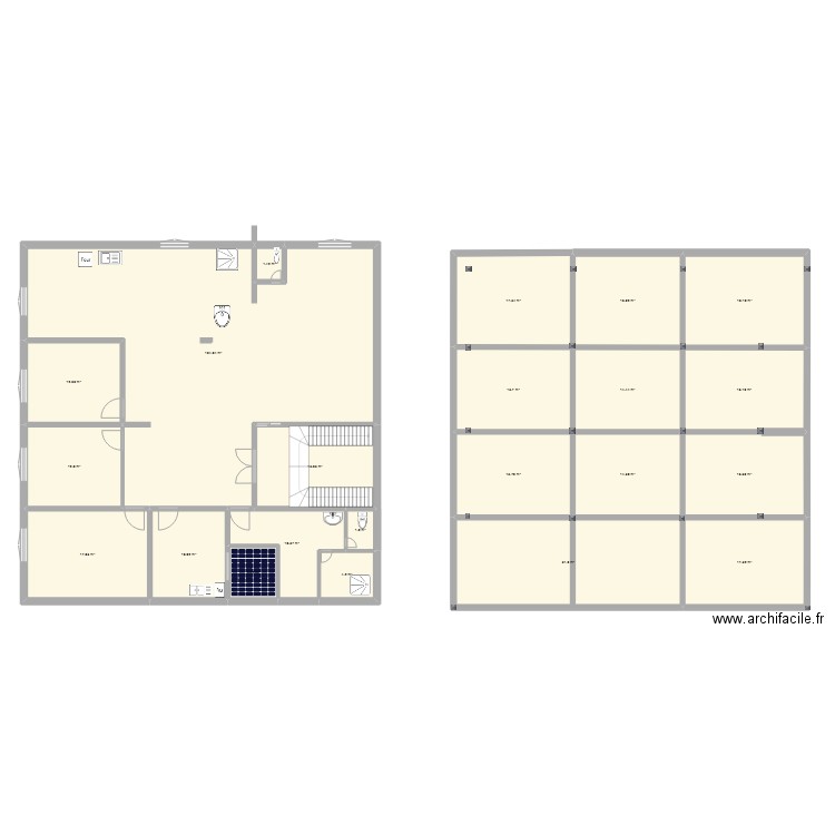 derbalmorad. Plan de 22 pièces et 390 m2