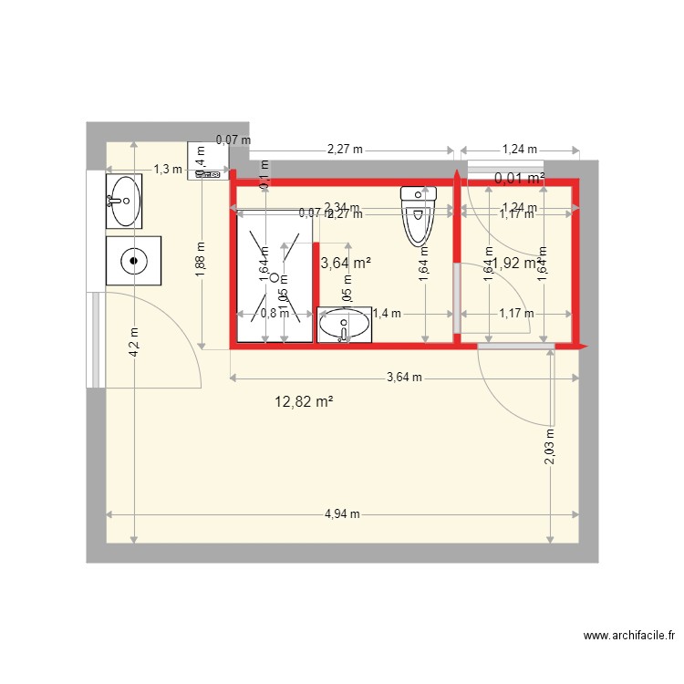 girot garage. Plan de 4 pièces et 18 m2