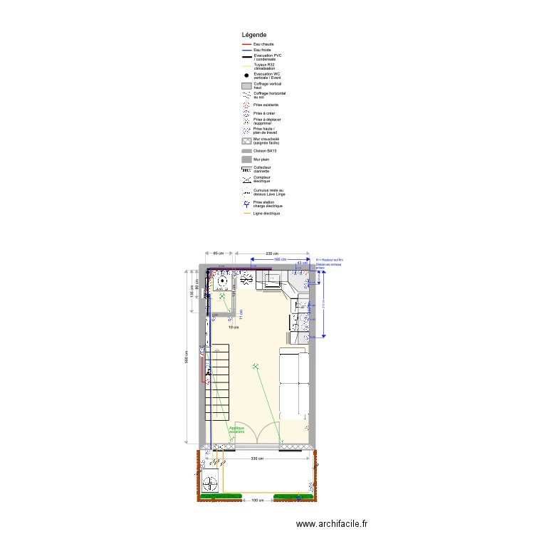 Beach House - Plan Général - Backup. Plan de 7 pièces et 35 m2